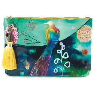   Flora Bird Large Accessories Pouch by Artist Anahata Katkin Beauty