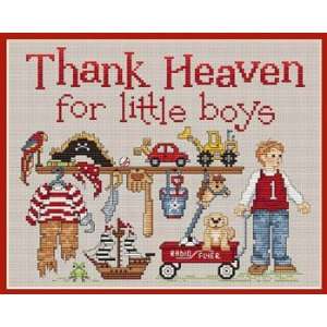   Heaven For Little Boys   Cross Stitch Pattern Arts, Crafts & Sewing