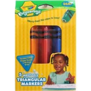  Crayola Washable Triangular Markers 5 Count