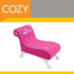 Kids Gift Ideas Plush Diva Girls Pink Chaise Chair  