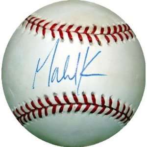   autographed official American League Baseball