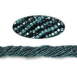  Silver lined Teal Seed Beads Sold per hank Arts, Crafts 