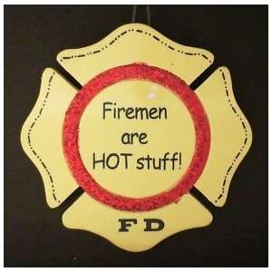 Fireman Badge Hot Stuff Personalized Gift Tag with Magnet 