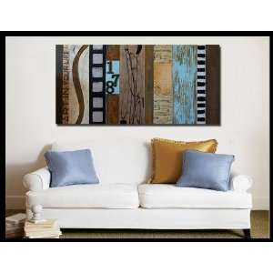  Large Hand Painted Original Modern Abstract Painting Wood 