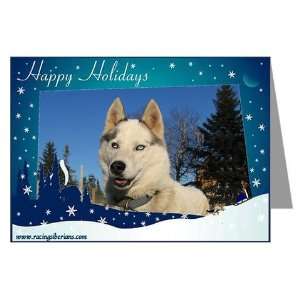 Bluie Happy Holidays Cards Pk of 10 Siberian husky Greeting Cards Pk 