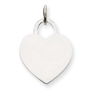  14k Gold White Gold Medium Engraveable Heart Jewelry