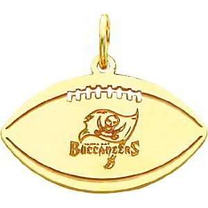  14K Gold NFL Tampa Bay Buccaneers Logo Football Charm 