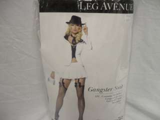 Womens Sexy 4 Pc. White Gangster Suit Costume  