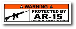 Protected By AR 15 Tackle Box Fishing Sticker Decal Ice  