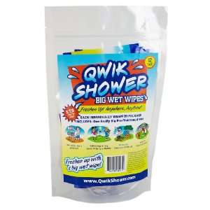  Qwik Shower Disposable Big Wet Wipes (12 Pack) Beauty