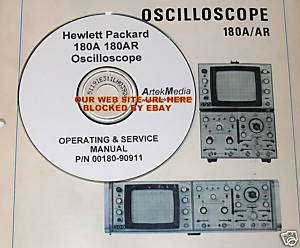 HP 180A 180AR OSCILLOSCOPE OPERATING & SERVICE MANUAL  
