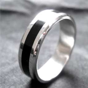   hers unisex STERLING SILVER and STAINLESS STEEL Wedding Rings & Bands