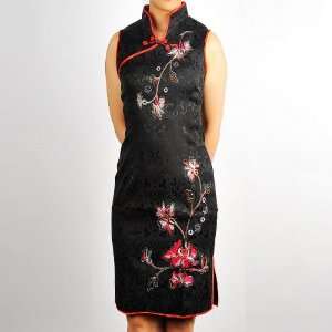  Sleeveless Mini Dress Cheongsam Black Available Sizes 0 