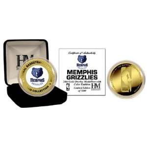  Memphis Grizzlies 24KT Gold and Color Team Mint Coin 