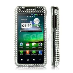  Ecell   CLEAR FLOWER CRYSTAL BLING CASE COVER FOR LG 