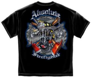 Absolute Firefighter Gas Mask Black T Shirt  