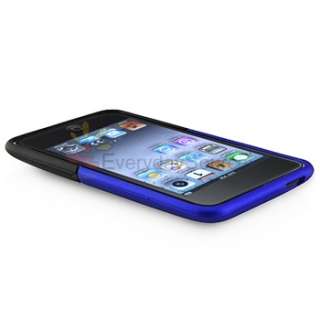 RUBBER COATED HARD CASE COVER+3 LCD SCREEN PROTECTOR for iPOD TOUCH 