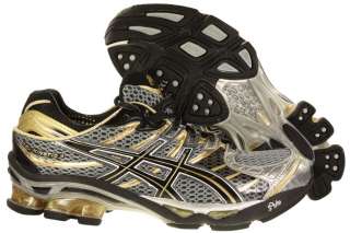   Mens ASICS GEL KINETIC 4 Running Shoes Charcoal/Black Gold T133N 7490