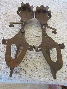 VINTAGE, PAIR OF STEEL, CLAMP ON OVER SHOES, ICE SKATES  