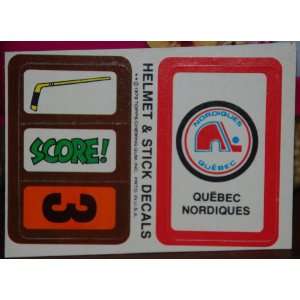 1979 Topps Hockey Quebec Nordiques Sticker Everything 