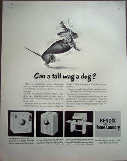1948 Bendix washer, dryer & ironer Dog Art vintage ad  