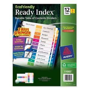  Avery Ready Index Table Of Contents Divider AVE11083 