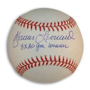  Dennis Leonard Autographed MLB Baseball Inscribed 3X 20 