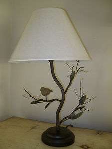   Shabby Cottage Chic Iron Bird Nest Tree Branch Lamp Light Shade  