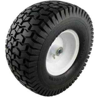   Industries Flat Free Power Equipment Tire with Turf Tread, 15x6.50 6