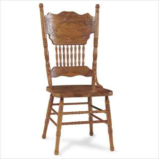   Double Pressback Wood Side Chair Medium Oak 727506530151  