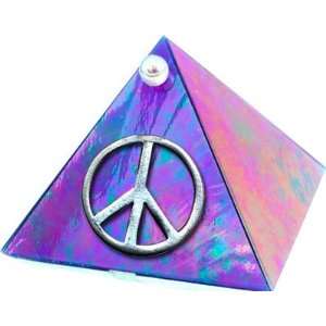  2in Iridescent Blue Peace Wishing Pyramid 