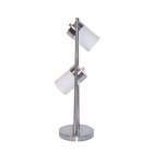 ORE Adjustable Table Lamp with 2 Light and White Plastic Shades