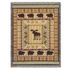 Simply Home Cabin Fever Moose Bear Lodge Tapestry Throw 50 x 60