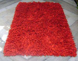 Premium Jersey Cotton Shag Rug 30x50(RED) recycled t shirt strips 