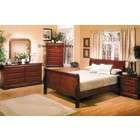 Alpine Furniture 4 pcs California King Sleigh Bed Bedroom Set with 