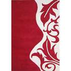  Hand tufted Royal Quill Red/ White Wool Rug (8 x 10)