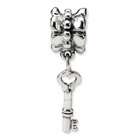 VistaBella 925 Sterling Silver Charm Heart Key Dangle Jewelry Bead