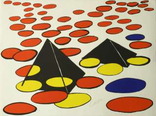 ALEXANDER CALDER PYRAMID NOIRE (H) HAND SIGNED NUMBERED ABSTRACT 