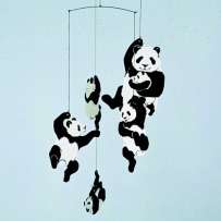 Flensted Panda Bear Hanging Baby Mobile Nursery Decor  