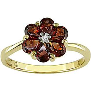 Garnet Fashion Ring. 10K Yellow Gold  Jewelry Gemstones Rings 