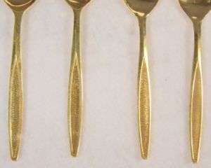 Goldtone Stainless 12 Pc 4 Each Knives Forks Spoons W  