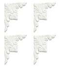MirrEdge Dove White Decorative Corner Plates (4 Pack)