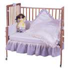 Baby Doll Solid Color Eyelet Portable Crib Bedding   Color White 