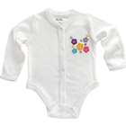 Funkoos Flowers Long Sleeve Organic Baby Girl Bodysuit, Infant/Newborn 