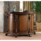 Powell Company Home Bar Unit with Black Granite Top in Yorktown Cherry 