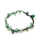   Jade Green stone Nugget Interwoven Bracelet Jade Green Beads Bracelet