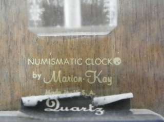 Numismatic Clock, Marion Kay, Last US Silver Coinage, Diplomat A221 