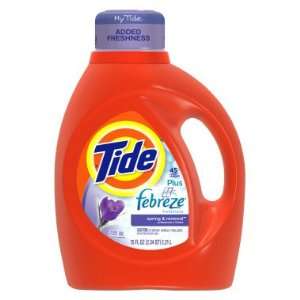 Tide Liquid Detergent with Febreze   Spring & Renewal, 75 oz  
