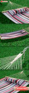 Hammock Quilted Fabric With Pillow Double Size Spreader Bar Heavy Duty 