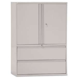  Two Drawer Lateral File Cabinet with Storage   42w x 19 1 